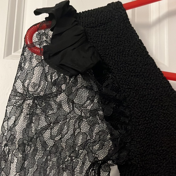 VINTAGE MADONNA LACE BLACK 👗 DRESS - Picture 8 of 17